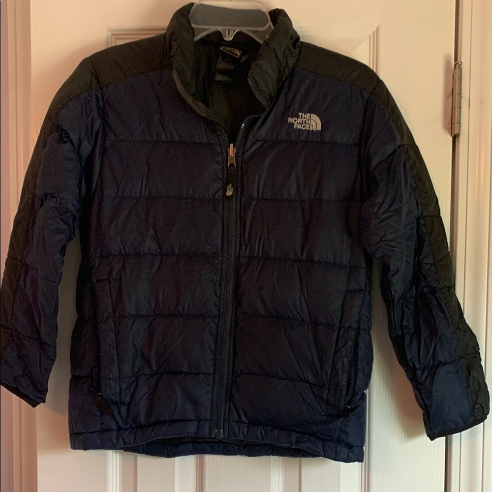 The North Face Blue and Black Puffer Jacket
